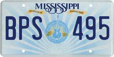 MS license plate BPS495