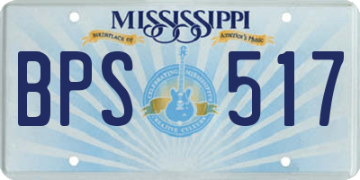 MS license plate BPS517