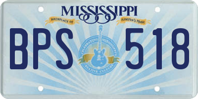 MS license plate BPS518