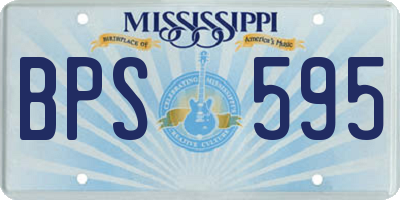 MS license plate BPS595