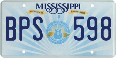 MS license plate BPS598
