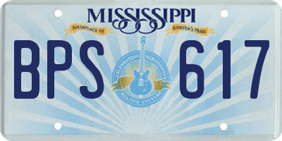 MS license plate BPS617
