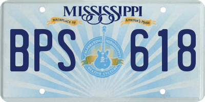 MS license plate BPS618