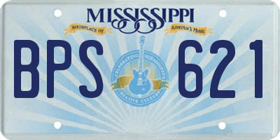 MS license plate BPS621