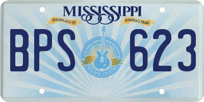 MS license plate BPS623
