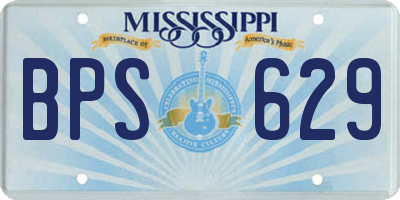 MS license plate BPS629