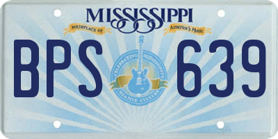 MS license plate BPS639