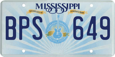MS license plate BPS649