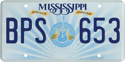 MS license plate BPS653