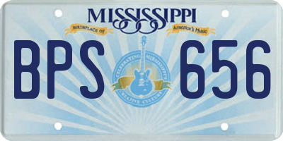 MS license plate BPS656