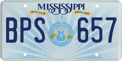 MS license plate BPS657
