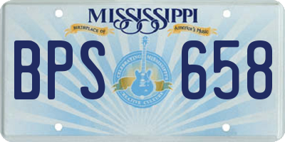 MS license plate BPS658