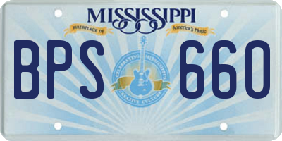 MS license plate BPS660