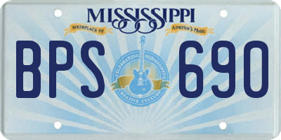 MS license plate BPS690