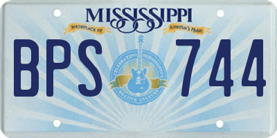 MS license plate BPS744