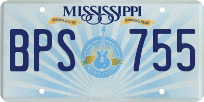 MS license plate BPS755
