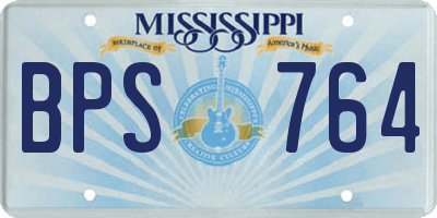 MS license plate BPS764