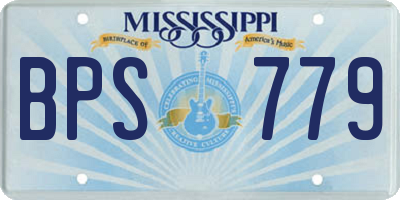 MS license plate BPS779
