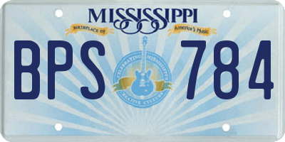 MS license plate BPS784