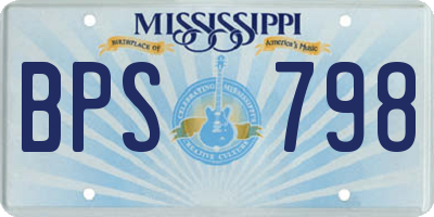 MS license plate BPS798