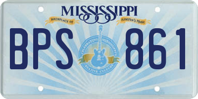 MS license plate BPS861