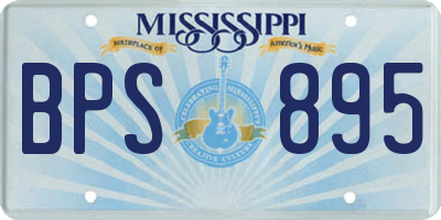 MS license plate BPS895