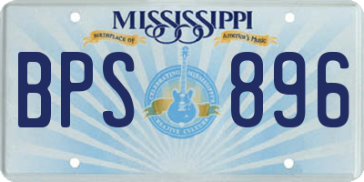 MS license plate BPS896