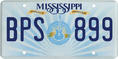 MS license plate BPS899