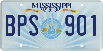 MS license plate BPS901