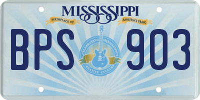 MS license plate BPS903