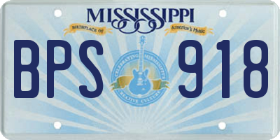 MS license plate BPS918