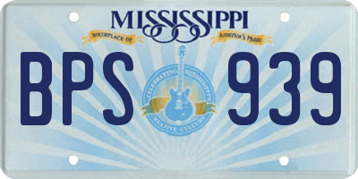 MS license plate BPS939