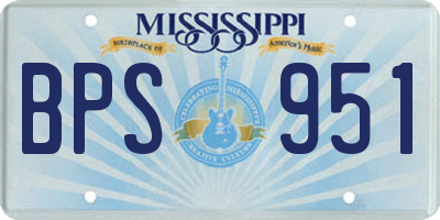 MS license plate BPS951