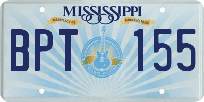 MS license plate BPT155