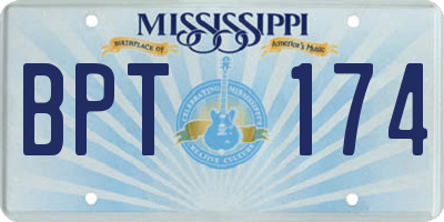 MS license plate BPT174