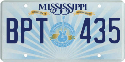 MS license plate BPT435