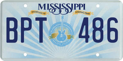 MS license plate BPT486