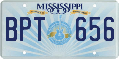 MS license plate BPT656