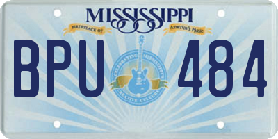 MS license plate BPU484