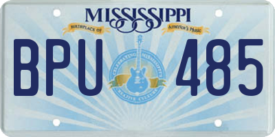 MS license plate BPU485