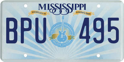 MS license plate BPU495