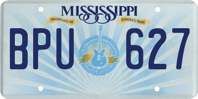 MS license plate BPU627