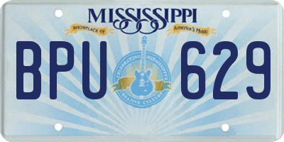 MS license plate BPU629
