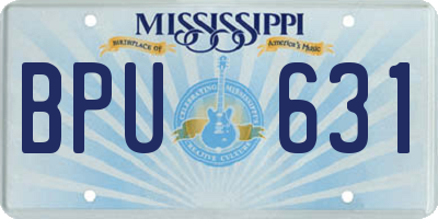 MS license plate BPU631