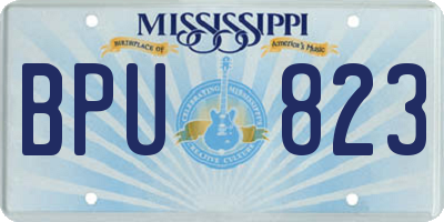 MS license plate BPU823
