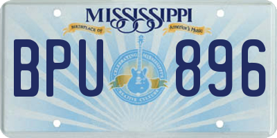 MS license plate BPU896