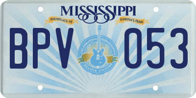 MS license plate BPV053