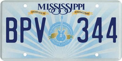 MS license plate BPV344
