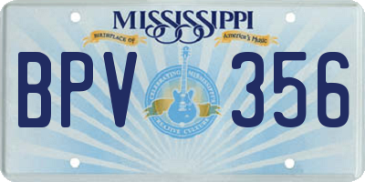 MS license plate BPV356