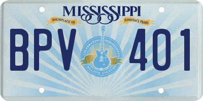 MS license plate BPV401